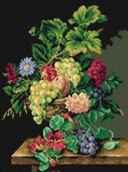 Kanwa z nadrukiem Jean-Claud Rubellin - Owoce i kwiaty