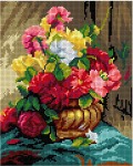 Kanwa z nadrukiem Georges Jeannin - Kwiaty w wazie