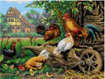 Schemat do haftu Carl Jutz - Wiejskie kurczaki