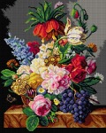Schemat do haftu Jan Frans van Dael - Martwa natura z kwiatami i owocami
