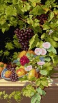 Kanwa z nadrukiem Otton Didrik Ottesen - Martwa natura z owocami, kwiatami i winoroślą