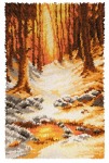Zestaw latch - hook dywanik -  Zimowy las