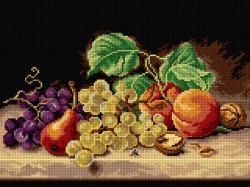 Schemat do haftu Emilie Preyer - Martwa natura z owocami