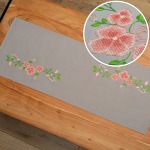 Zestaw do haftu krzyżykowego bieżnik - Różowe kwiaty