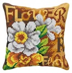 Zestaw do haftu krzyżykowego poduszka - Kwiaty