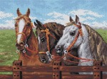 Schemat do haftu Trzy konie
