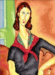 Schemat do haftu A.Modigliani Portret Jeanne
