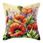 Zestaw do haftu krzyżykowego poduszka – Polne kwiaty