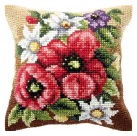 Zestaw do haftu krzyżykowego poduszka – Kwiaty polne