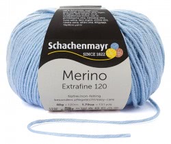 Włóczka Merino Extrafine 120 - jasny niebieskoszary