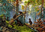 Kanwa z nadrukiem Iwan Szyszkin - Poranek w sosnowym lesie