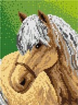 Schemat do haftu Koń z białą grzywą