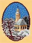 Schemat do haftu Kościółek - Zima
