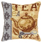 Zestaw do haftu krzyżykowego poduszka – Czajniczek do herbaty