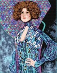 Schemat do haftu G. Klimt Portret Emilie Floege