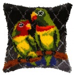 Zestaw latch - hook poduszka - Papugi