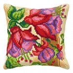 Zestaw do haftu krzyżykowego poduszka – Egzotyczne kwiaty