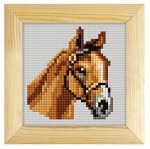 Zestaw do haftu krzyżykowego obrazek - Kasztanowy koń