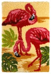Zestaw latch - hook dywanik - Flamingi