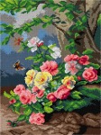 Schemat do haftu Franz Xaver Birkinger - Martwa natura z kwiatami