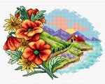 Schemat do haftu Kwiaty z letniej łąki