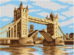 Kanwa z nadrukiem Tower Bridge w Londynie