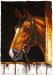 Zestaw latch - hook dywanik - Brązowy koń