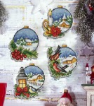 Zestaw do haftu krzyżykowego Ozdoba Bożonarodzeniowa - Motywy bożonarodzeniowe